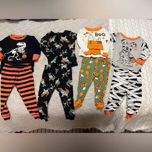 Bundle- 4 Halloween Themed Kids Pajama Sets